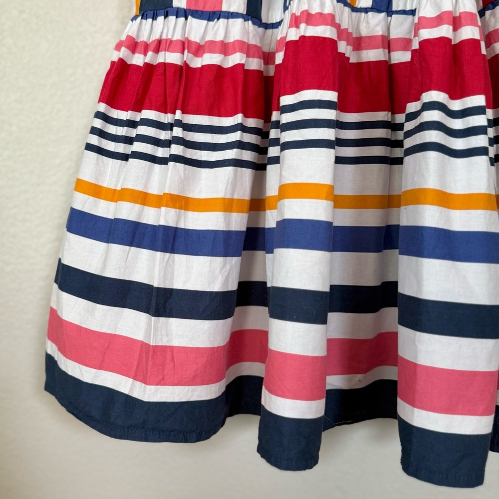 VINCE CAMUTO 8 Rainbow Mixed Stripe Tiered Midi Pocket Dress • Striped Sundress - Picture 9 of 15